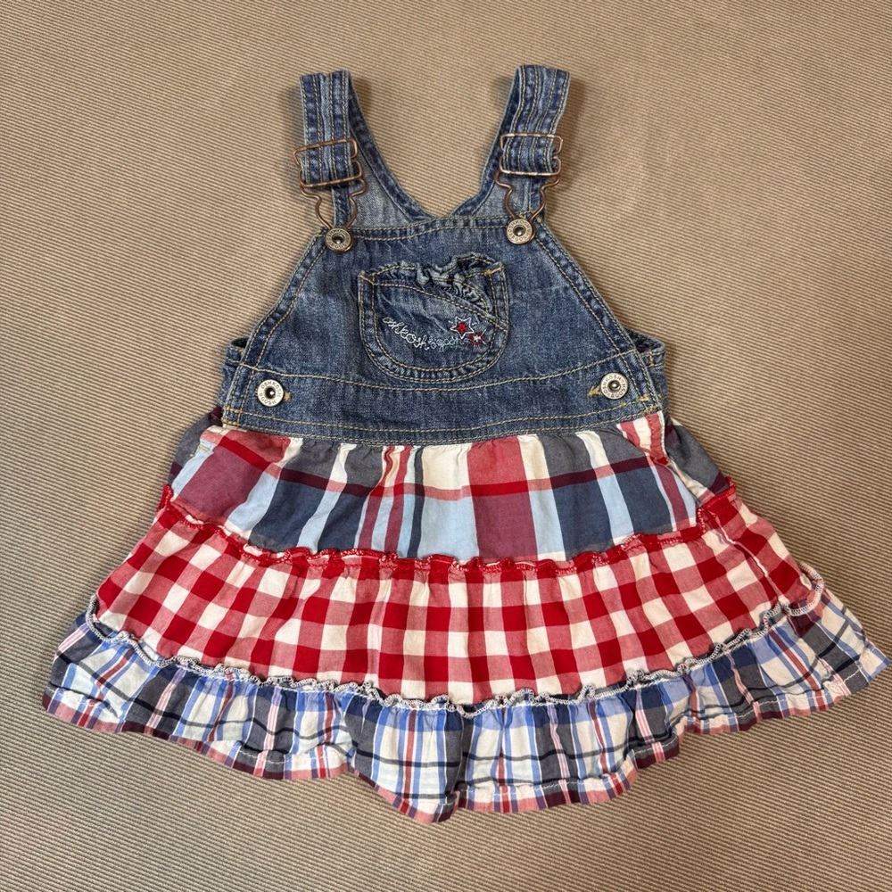 OshKosh B'gosh Denim and Plaid Kids Overall